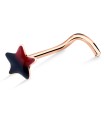 Dual Tone Star Curved Nose Stud NSKB-806